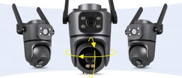 EasyCam IP kamera ar dubultu pagriešanu/noliekšanu Tuya 5MP 4x tālummaiņa EC-2x5PTZ8L