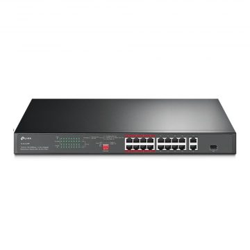 Switch|TP-LINK|TL-SL1218P|Desktop/pedestal|16x10Base-T / 100Base-TX|PoE+ port 16|TL-SL1218P