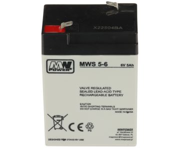 AKUMULATORS 6V/5AH-MWS MW POWER