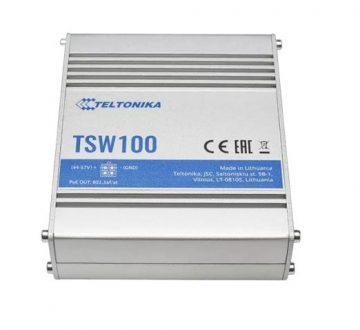 Switch|TELTONIKA|TSW100|5xRJ45|PoE+ ports 4|120 Watts|TSW100