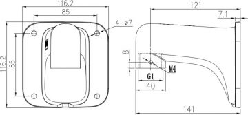 Kameras adapteris GENSTAR ZN8-71E5M GANZ ZA8-CBK501 Kameras adapteris GENSTAR ZN8-71E5M GANZ ZA8-CBK501