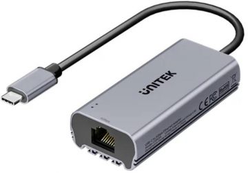 Unitek USB-C uz RJ-45 adapterisUnitek USB-C uz RJ-45 adapteris