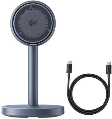 Baseus Orbit 2 Pro MagSafe Qi2 20W 2-in-1 bezvadu lādētājs ar dzesēšanu - pelēks