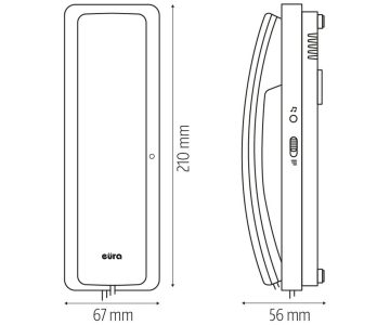 DOMOFONS ADP-25A3/B EURA DOMOFONS ADP-25A3/B EURA