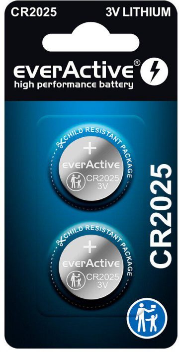 CR2025 everActive baterija (2 gab. blisterī)CR2025 everActive baterija (2 gab. blisterī)
