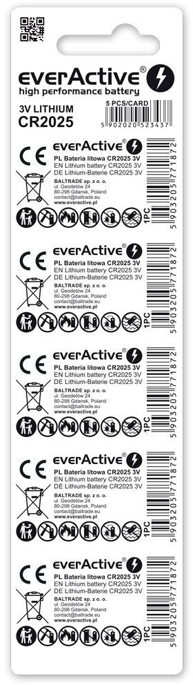 CR2025 everActive baterija (5 gab. blisteriepakojumā)