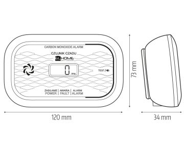 OGLEKĻA MONOKSĪDA (KVĒPU) DETEKTORS CD-18A2V2300/B EL HOME