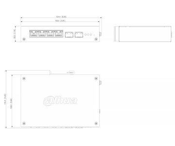 INDUSTRIĀLAIS PĀRSLĒGS POE CHS4206-4ET-90 4-PORTU SFP DAHUA