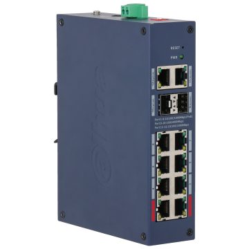 PĀRVALDĀMS POE INDUSTRIĀLAIS SLĒDZIS CHS4212-8GT-110 8-PORTU SFP DAHUAPĀRVALDĀMS POE INDUSTRIĀLAIS SLĒDZIS CHS4212-8GT-110 8-PORTU SFP DAHUA
