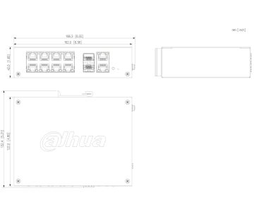 PĀRVALDĀMS POE INDUSTRIĀLAIS SLĒDZIS CHS4212-8GT-110 8-PORTU SFP DAHUA