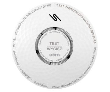 DŪMU UN OGLEKĻA MONOKSĪDA (CO) DETEKTORS CSD-39A2 EURA