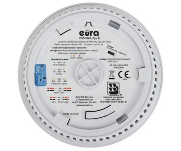 DŪMU UN OGLEKĻA MONOKSĪDA (CO) DETEKTORS CSD-39A2 EURA