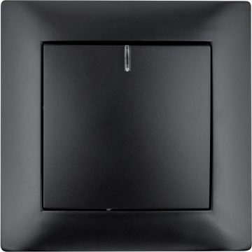 Viens slēdzis ar apgaismojumu VCX WESA LC 03C BlackViens slēdzis ar apgaismojumu VCX WESA LC 03C Black