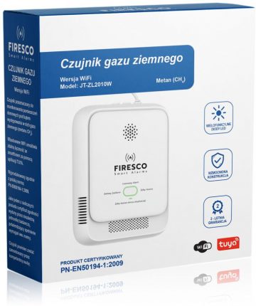 Firesco JT-ZL2010W dabasgāzes sensors ar WiFi Tuya lietojumprogrammu