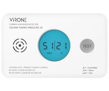 OGLEKĻA MONOKSĪDA (KVĒPU) DETEKTORS DC-10 Virone OGLEKĻA MONOKSĪDA (KVĒPU) DETEKTORS DC-10 Virone