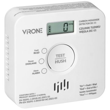OGLEKĻA MONOKSĪDA (KVĒPU) DETEKTORS DC-11 VironeOGLEKĻA MONOKSĪDA (KVĒPU) DETEKTORS DC-11 Virone