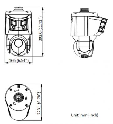 IP ĀTRUMA DOME KAMERA DS-2SE4C425MWG-E/26(F0)/PL TandemVu ColorVu - 4&nbsp;Mpx 4.8&nbsp;... 120&nbsp;mm Hikvision