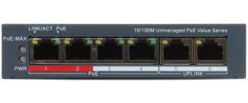 SWITCH POE DS-3E0106P-E/M(B) 4-PORTU Hikvision SWITCH POE DS-3E0106P-E/M(B) 4-PORTU Hikvision
