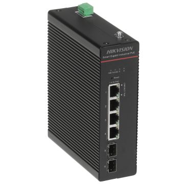 PĀRVALDĀMS POE INDUSTRIĀLAIS SLĒDZIS DS-3T1506HP-SI-4P2F/NO POWER UNIT 4-PORTU SFP HikvisionPĀRVALDĀMS POE INDUSTRIĀLAIS SLĒDZIS DS-3T1506HP-SI-4P2F/NO POWER UNIT 4-PORTU SFP Hikvision