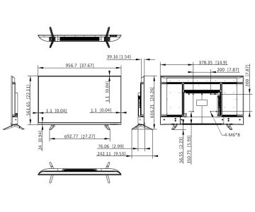 MONITORS HDMI, DP, VGA, AUDIO, USB, RS232 DS-D5043U3-1V0S 43&nbsp;" Hikvision