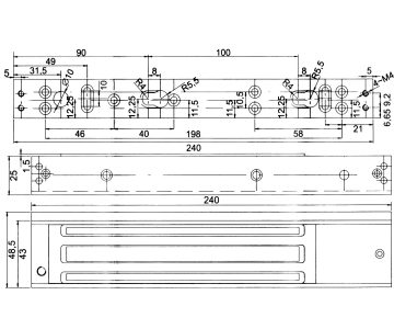 ELEKTROMAGNĒTISKAIS FIKSATORS DS-K4H250S Hikvision ELEKTROMAGNĒTISKAIS FIKSATORS DS-K4H250S Hikvision