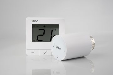 ENGO Controls viedās apkures komplekts, balts (E25-BATW + ETRV-M30 + EPlug WiFi)
