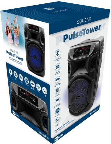 SQUEAK SQ1006 30W mobilais skaļrunis FM radio melns SQUEAK SQ1006 30W mobilais skaļrunis FM radio melns