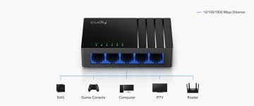 SWITCH   GS105D 5-PORTU CUDY