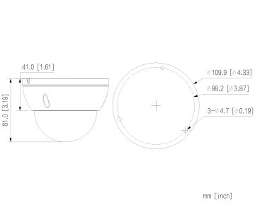 AHD, HD-CVI, HD-TVI, PAL PRETVANDĀLISMA KAMERA HAC-HDBW2501E-0280B-S2 - 5 Mpx 2.8 mm DAHUA AHD, HD-CVI, HD-TVI, PAL PRETVANDĀLISMA KAMERA HAC-HDBW2501E-0280B-S2 - 5 Mpx 2.8 mm DAHUA
