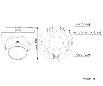 AHD, HD-CVI, HD-TVI, PAL KAMERA HAC-HDW1500TRQ-A-0280B-S3-DIP - 5&nbsp;Mpx 2.8&nbsp;mm DAHUA