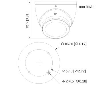 AHD, HD-CVI, HD-TVI, PAL KAMERA HAC-HDW1801T-IL-A-0280B-S3-DIP Smart Dual Light - 8 Mpx 2.8 mm DAHUA AHD, HD-CVI, HD-TVI, PAL KAMERA HAC-HDW1801T-IL-A-0280B-S3-DIP Smart Dual Light - 8 Mpx 2.8 mm DAHUA