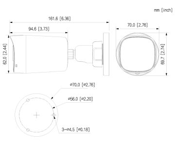 AHD, HD-CVI, HD-TVI, PAL KAMERA HAC-HFW1500RL-0280B-S3-DIP - 5 Mpx 2.8 mm DAHUA AHD, HD-CVI, HD-TVI, PAL KAMERA HAC-HFW1500RL-0280B-S3-DIP - 5 Mpx 2.8 mm DAHUA