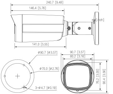 AHD, HD-CVI, HD-TVI, PAL KAMERA HAC-HFW1801TH-IL-A-0360B-S3-DIP Smart Dual Light - 4K UHD 3.6&nbsp;mm DAHUA