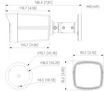 AHD, HD-CVI, HD-TVI, PAL KAMERA HAC-HFW1801TLM-IL-A-0280B-S3-DIP Smart Dual Light - 8&nbsp;Mpx 4K UHD 2.8&nbsp;mm DAHUA