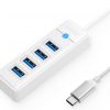 Orico USB-C centrmezgls 4x USB-A 3.1 balts