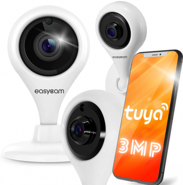 EasyCam iekštelpu WiFi IP kamera Tuya 3MP EC-3C6IR