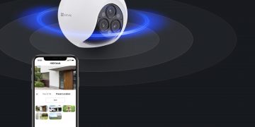 Многофункциональная IP-камера Ezviz H80f с тройным объективом 12 Мп (3 x 2K+)