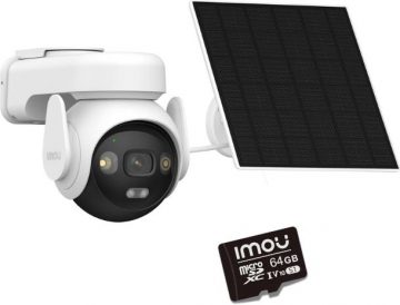 Imou AOV PT komplekts 2,4 GHz Wi-Fi un 4G 5 MPx IP kamera ar saules paneli un 64 GB atmiņas karti