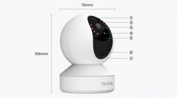 Reolink E Series E330 White 5MP Wi-Fi IP kamera Reolink E Series E330 White 5MP Wi-Fi IP kamera