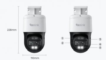 Reolink Trackmix sērijas P760 POE IP kamera, 8MP rotējoša Reolink Trackmix sērijas P760 POE IP kamera, 8MP rotējoša