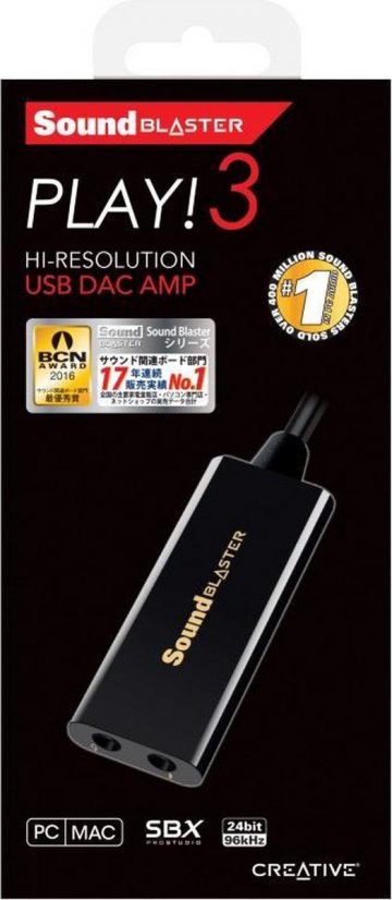 Creative Sound Blaster PLAY! 3 ārējā skaņas karte Creative Sound Blaster PLAY! 3 ārējā skaņas karte