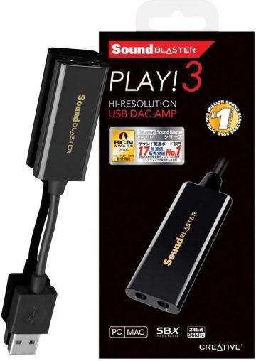 Creative Sound Blaster PLAY! 3 ārējā skaņas karte Creative Sound Blaster PLAY! 3 ārējā skaņas karte