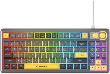 Rampage CYCLONE KNOB RGB 90% vadu tastatūraRampage CYCLONE KNOB RGB 90% vadu tastatūra