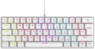 Rampage PLOWER K60 vadu tastatūra, baltaRampage PLOWER K60 vadu tastatūra, balta