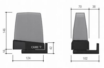 CAME KRX1FXSW brīdinājuma lampiņa BALTA 24/230V (806LA-0020)