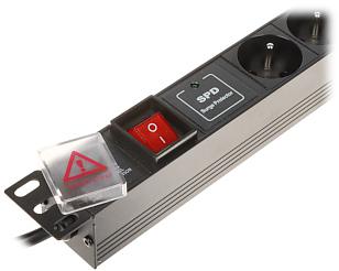 6 kontaktligzdu pagarinātājs PD-6/R-SPD-1L 6 kontaktligzdu pagarinātājs PD-6/R-SPD-1L