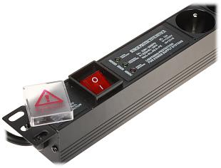 6 kontaktligzdu pagarinātājs PD-6/R-SPD-3L 6 kontaktligzdu pagarinātājs PD-6/R-SPD-3L