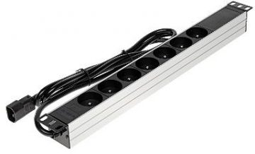 Strāvas pagarinātājs ar 7 ligzdām PD-7/RACK/IECStrāvas pagarinātājs ar 7 ligzdām PD-7/RACK/IEC