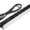 Strāvas pagarinātājs ar 8 ligzdām PD-8/RACK/IEC