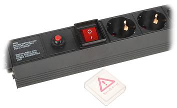 Pagarinātājs 7 Schuko rozetes L19/7F